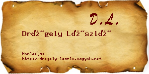 Drégely László névjegykártya